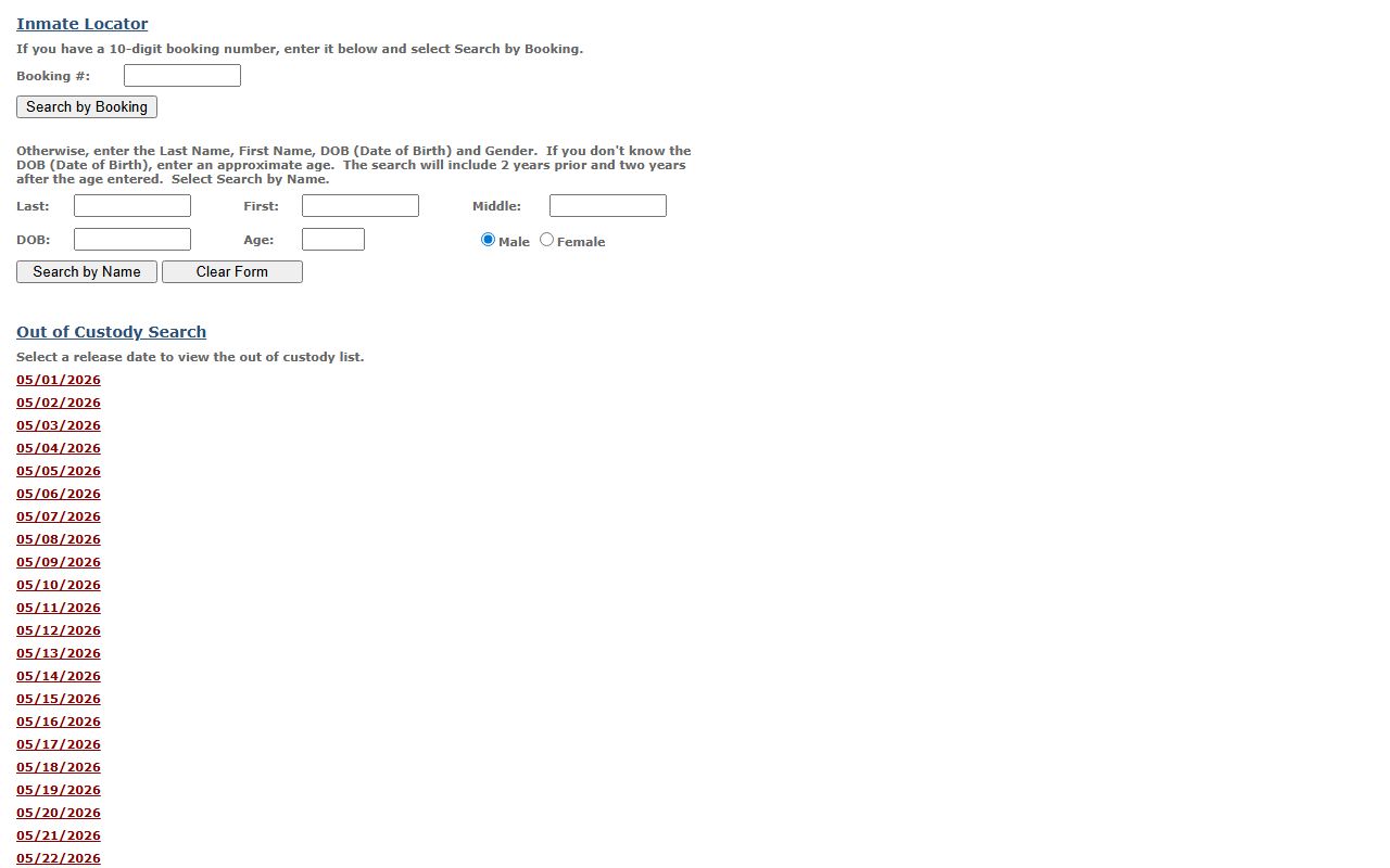 San Bernardino County inmate population official Inmate Locator search